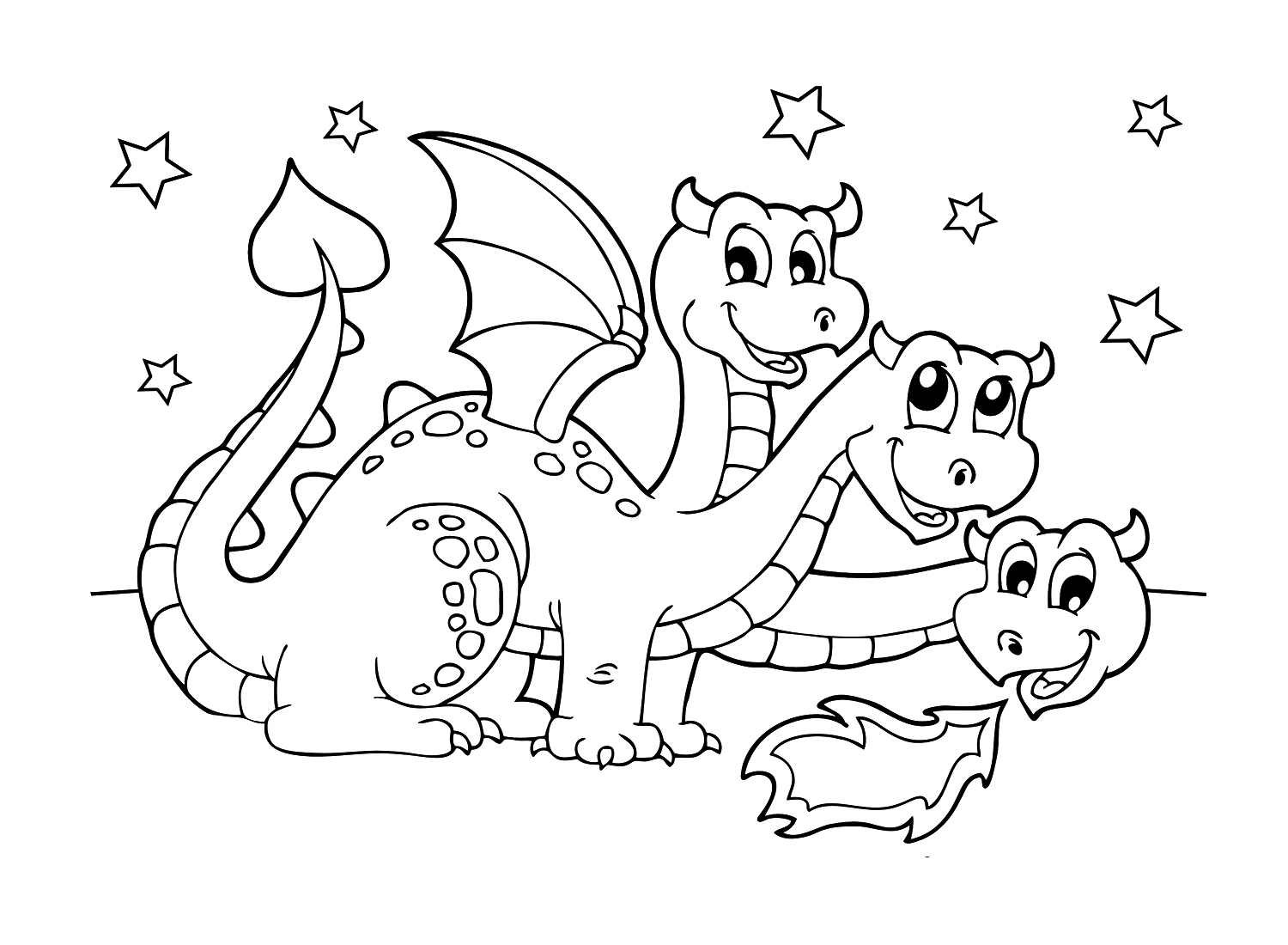 Cute Hydra Coloring Page
