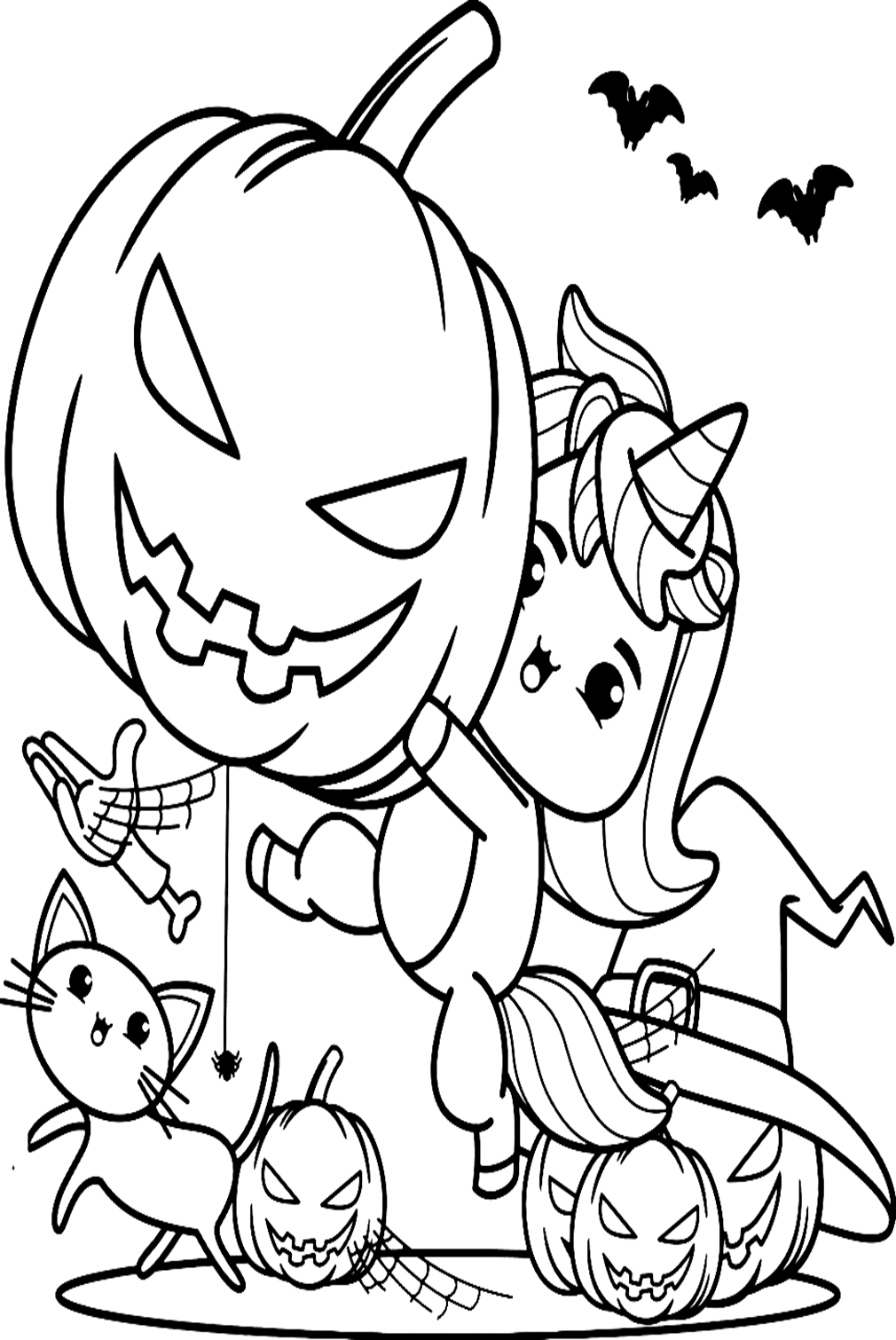 Halloween Unicorn Coloring Pages - Free Printable Coloring Pages