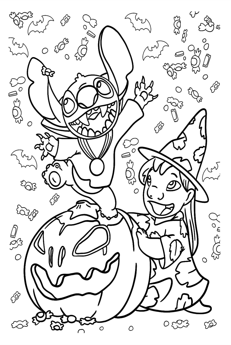 95 Free Printable Disney Halloween Coloring Pages