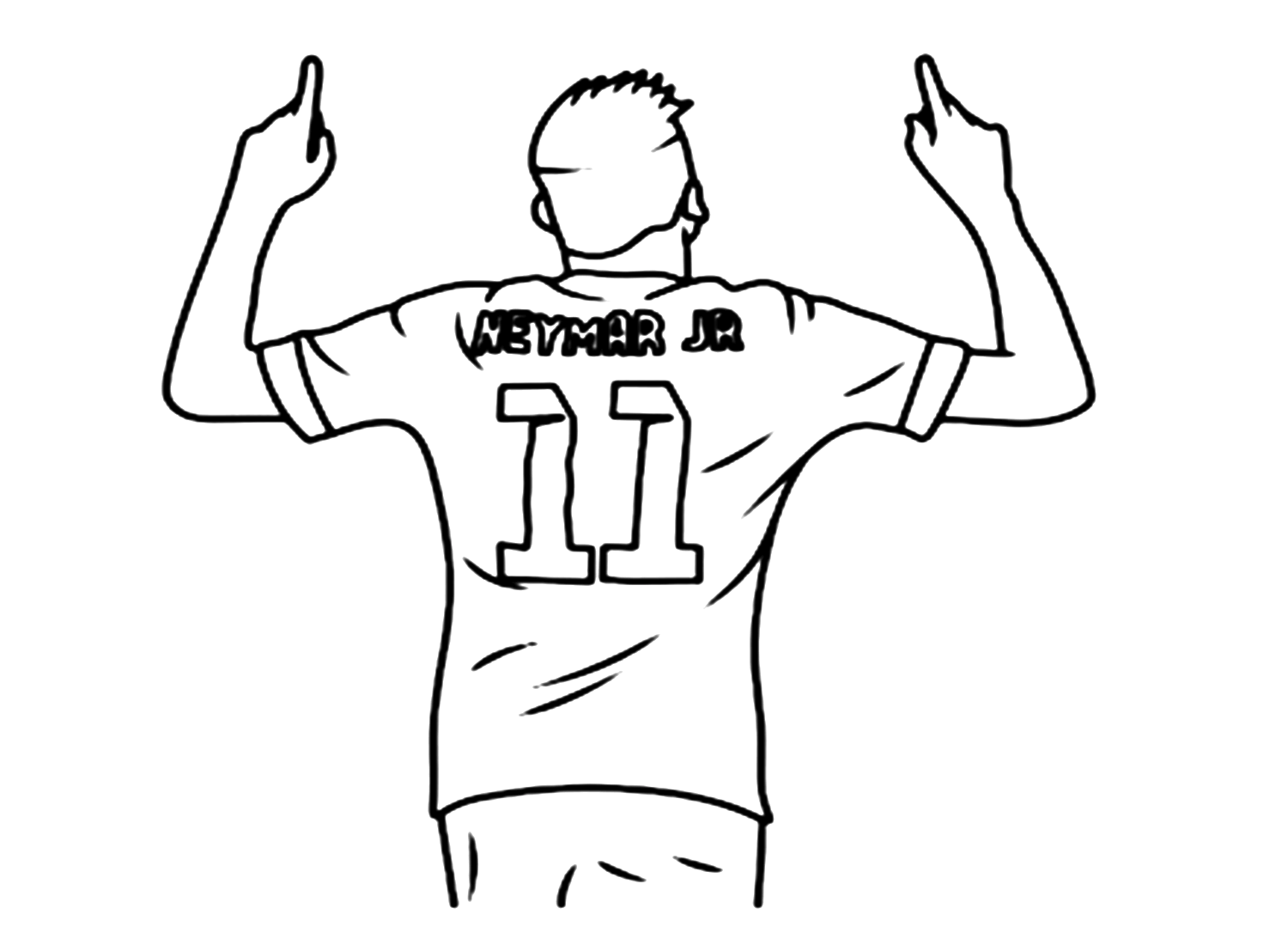 Free Neymar Coloring Page