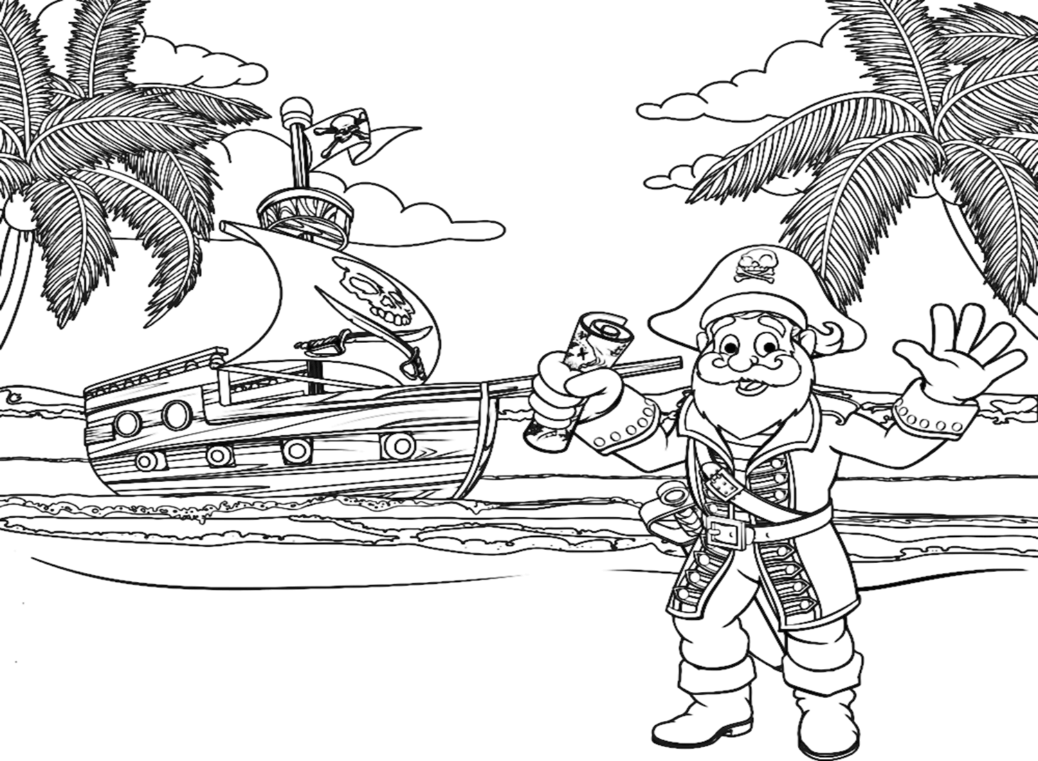 Free Pirate Coloring Pages For Kids Coloring Pages