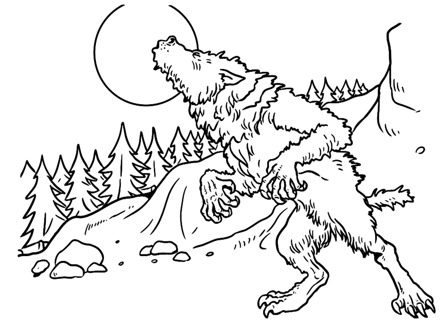 Free Werewolf Coloring Pages