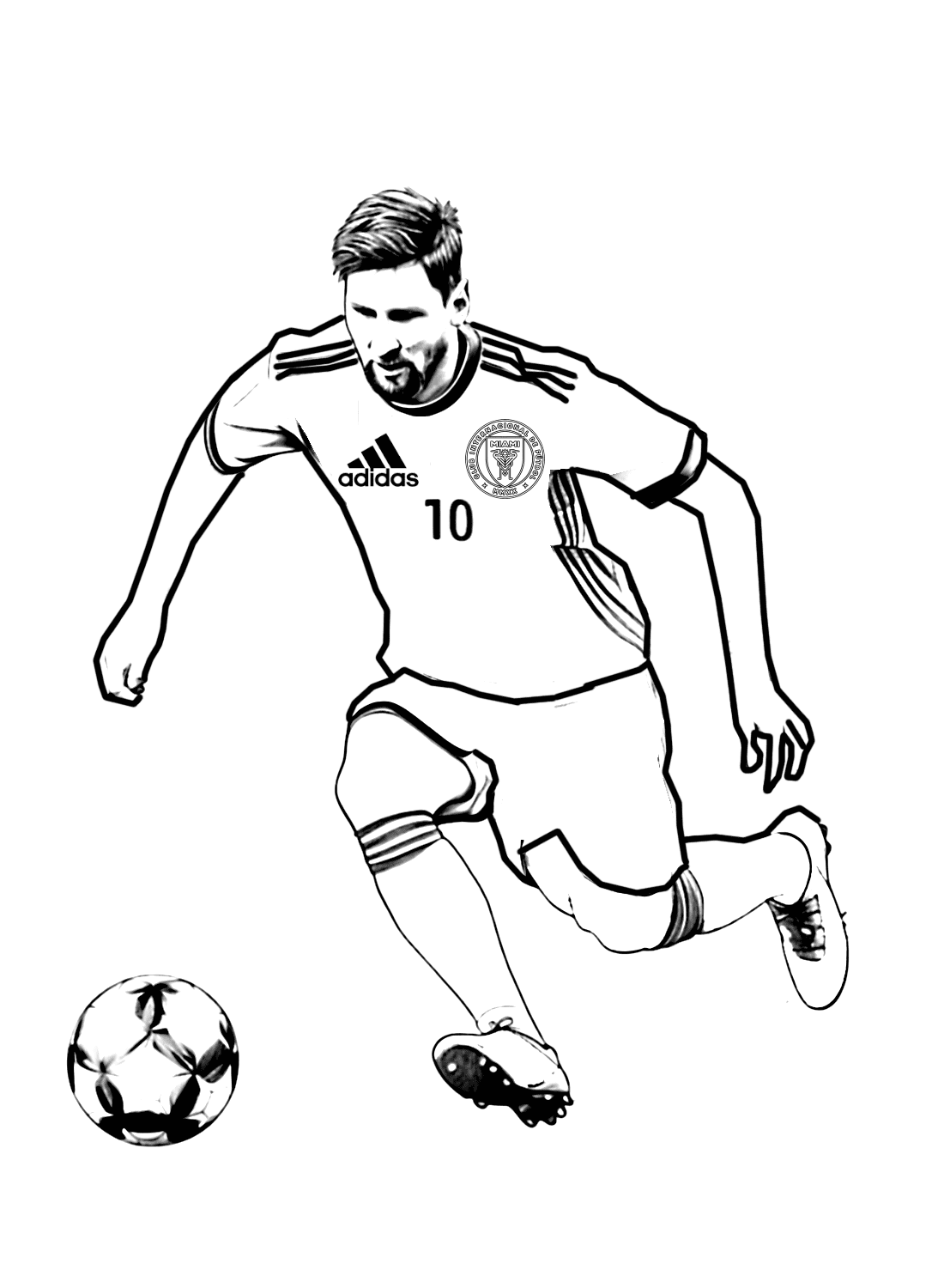 Desenhos para colorir de Lionel Messi de gols de Lionel Messi