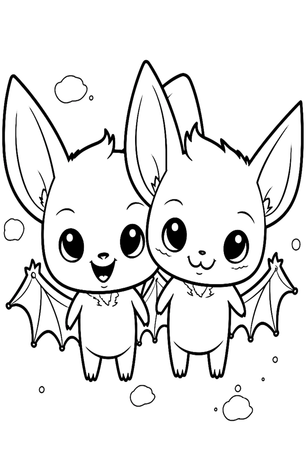 Páginas para colorir para impressão de morcegos de Halloween de morcegos de Halloween