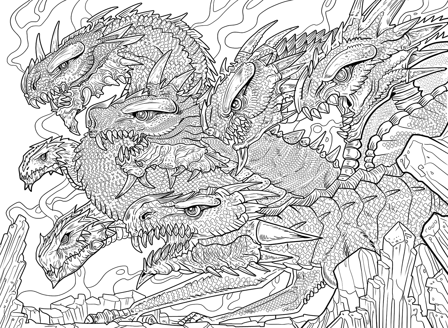 Hydra Coloring Page For Adults