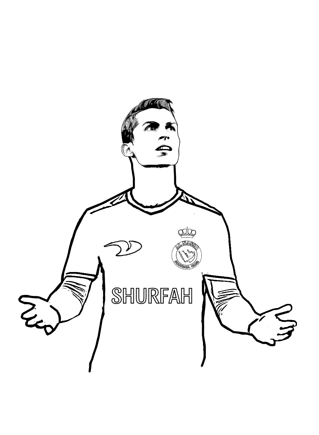 Cristiano Ronaldo Para Colorir Al Nassr Image To U