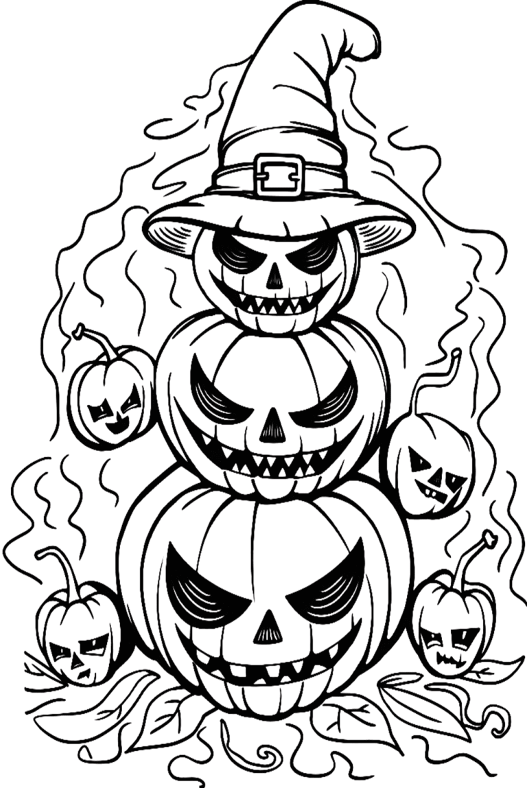 Jack O' Lantern Coloring Pages - Free Printable Coloring Pages