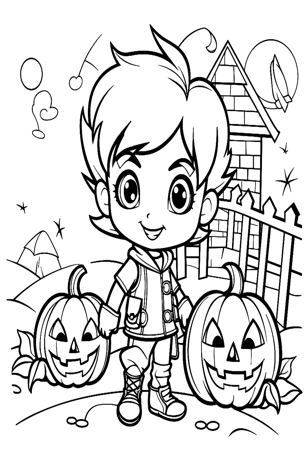 Jack O’ Lantern Pumpkin Coloring Pages