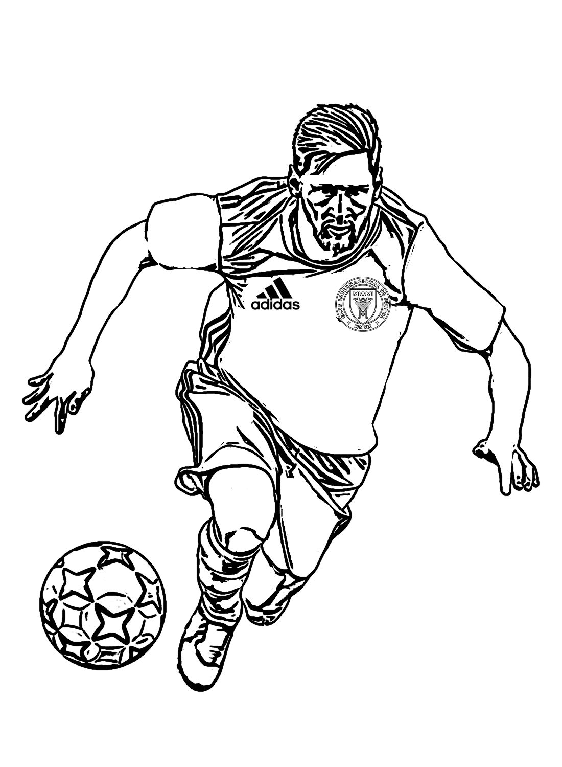 Messi Star Coloring Page Free Printable Coloring Pages