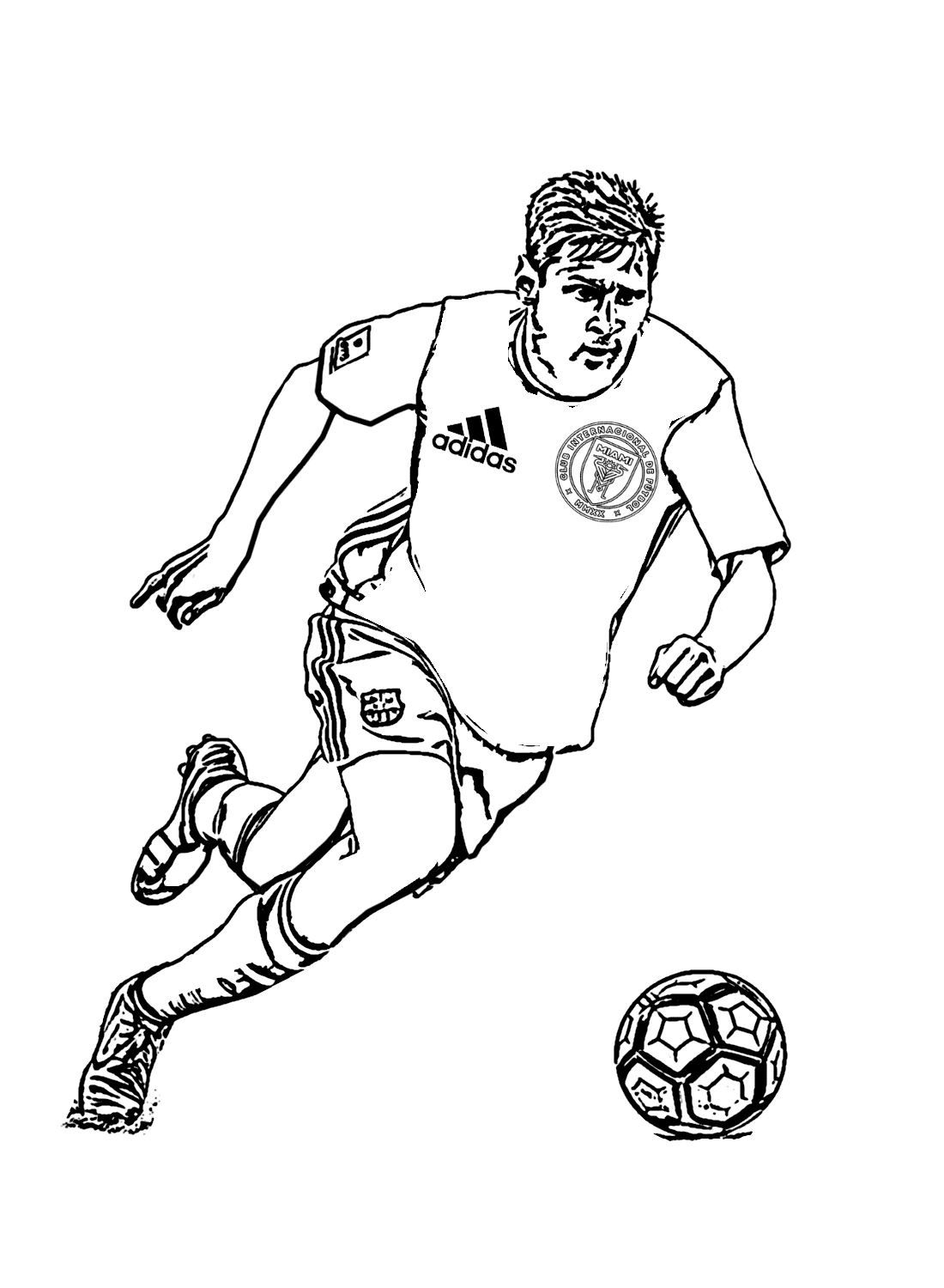 Lionel Messi Wins Coloring Page Free Printable Coloring Pages