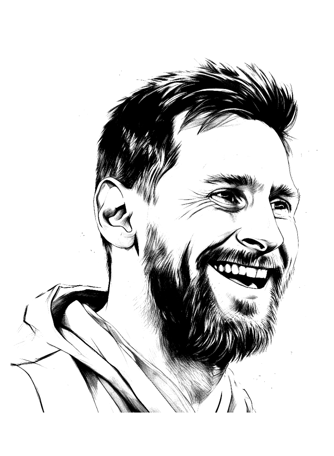Dibujo para colorear de Lionel Messi de Lionel Messi
