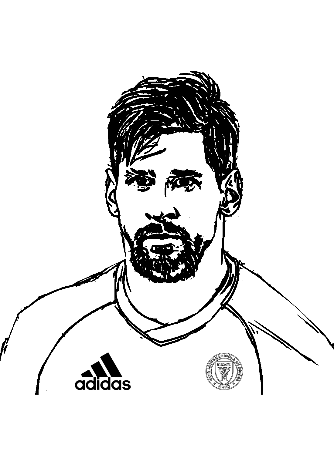 Lionel Messi Picture Printable Coloring Pages