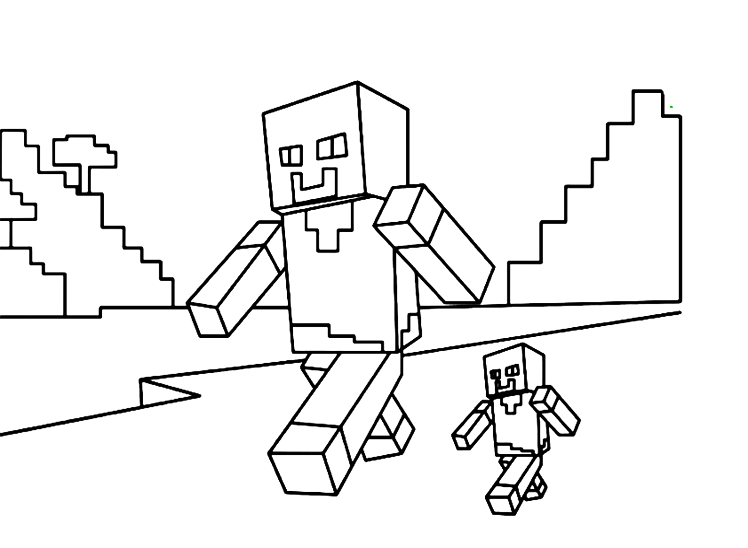 Minecraft Coloring Pictures Coloring Page