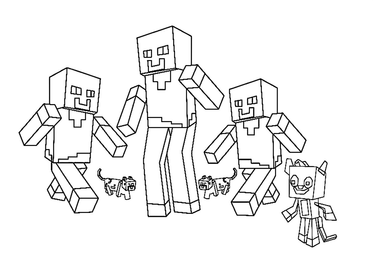 Desenhos para colorir gratuitos de Minecraft para baixar - Minecraft -  Coloring Pages for Adults