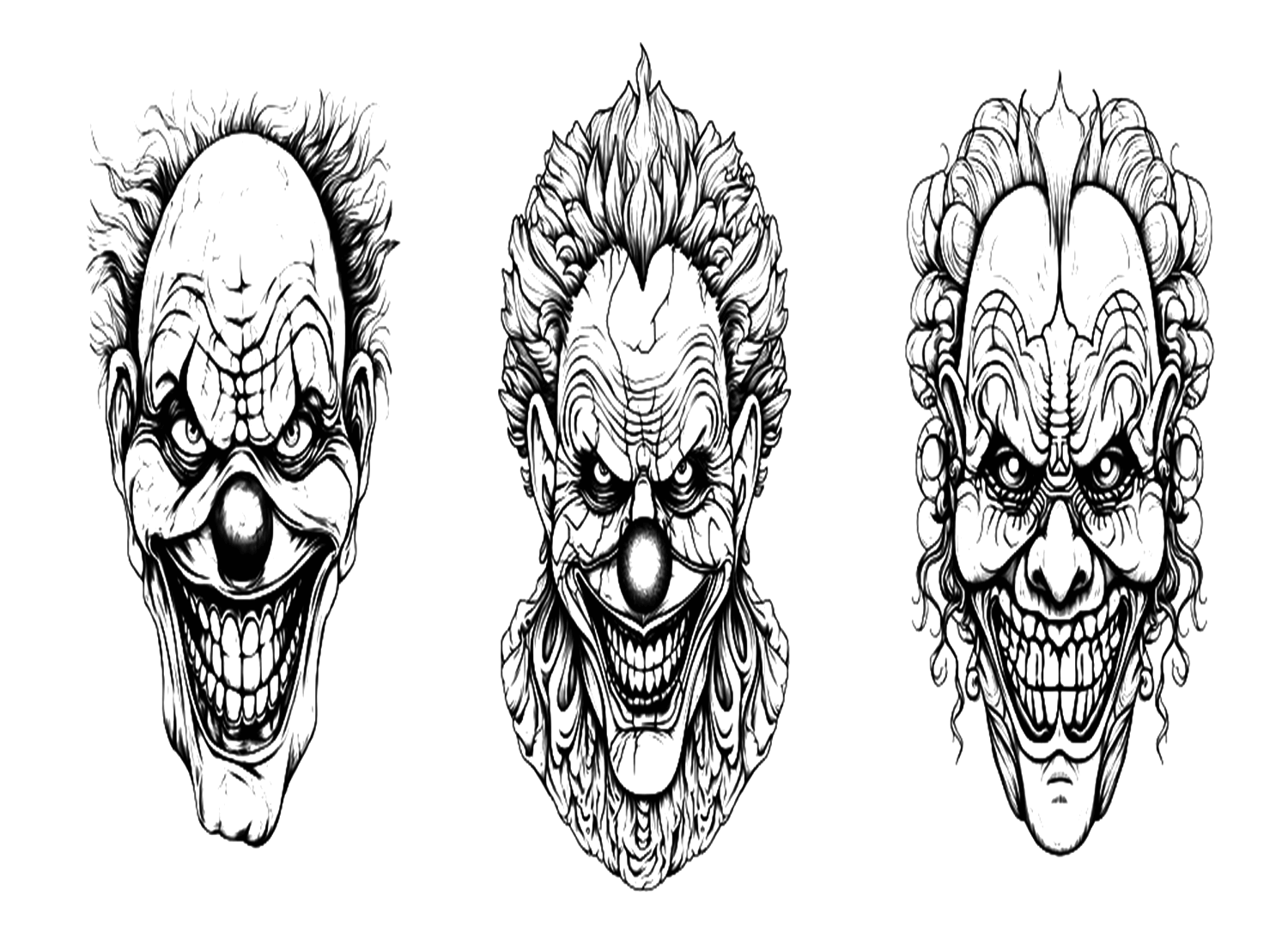 Scary Mask Coloring Pages