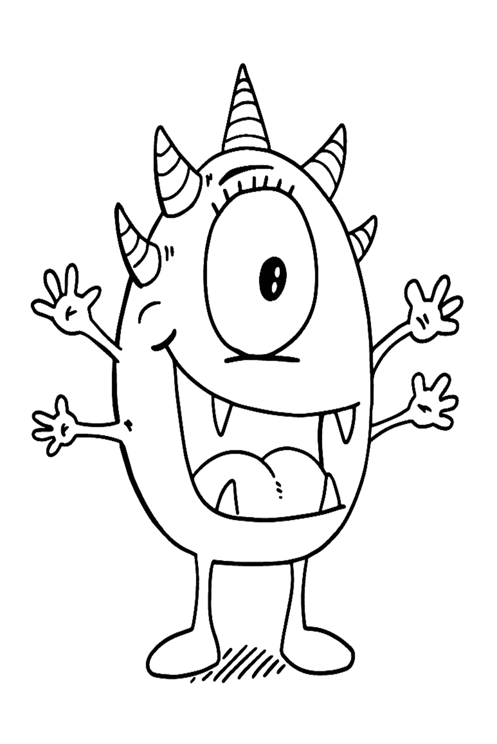 Scary Monster Printable Coloring Pages from Halloween Monsters