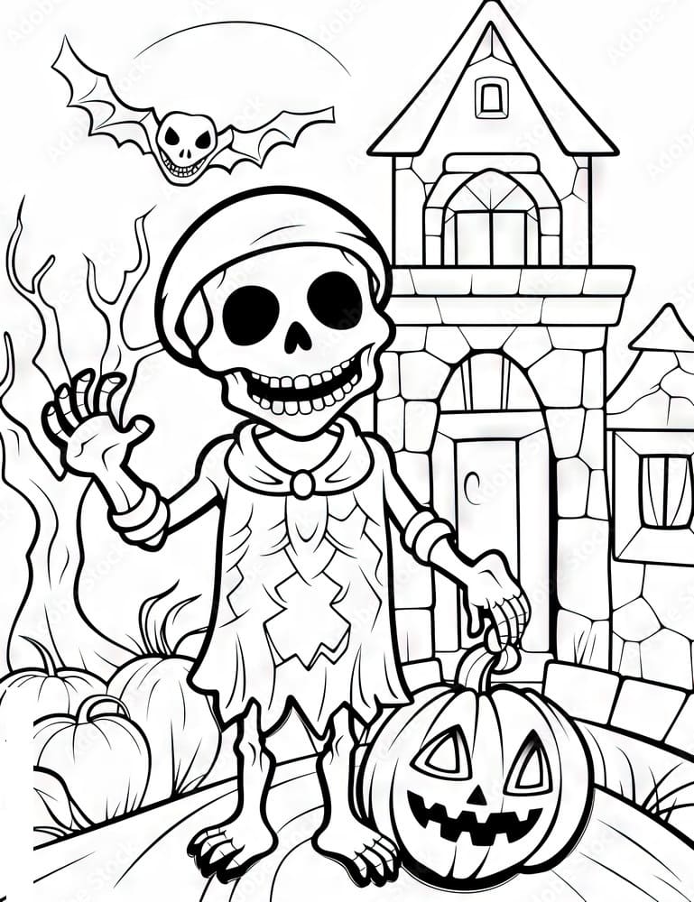Skeleton Coloring Picture