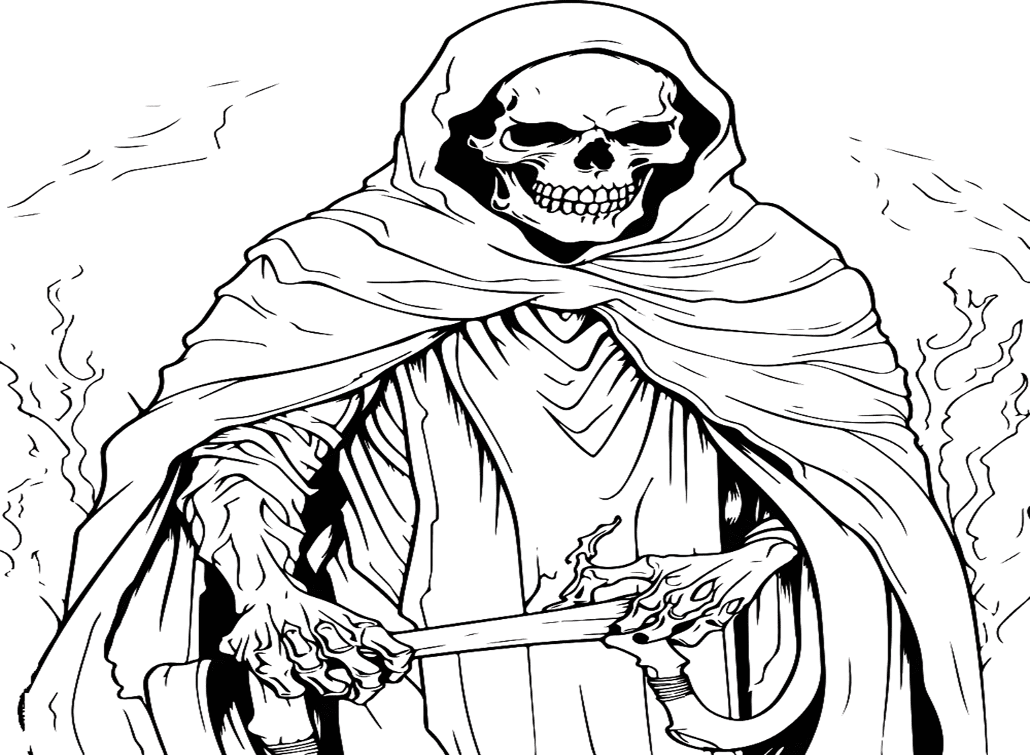 Skeleton Pictures To Color