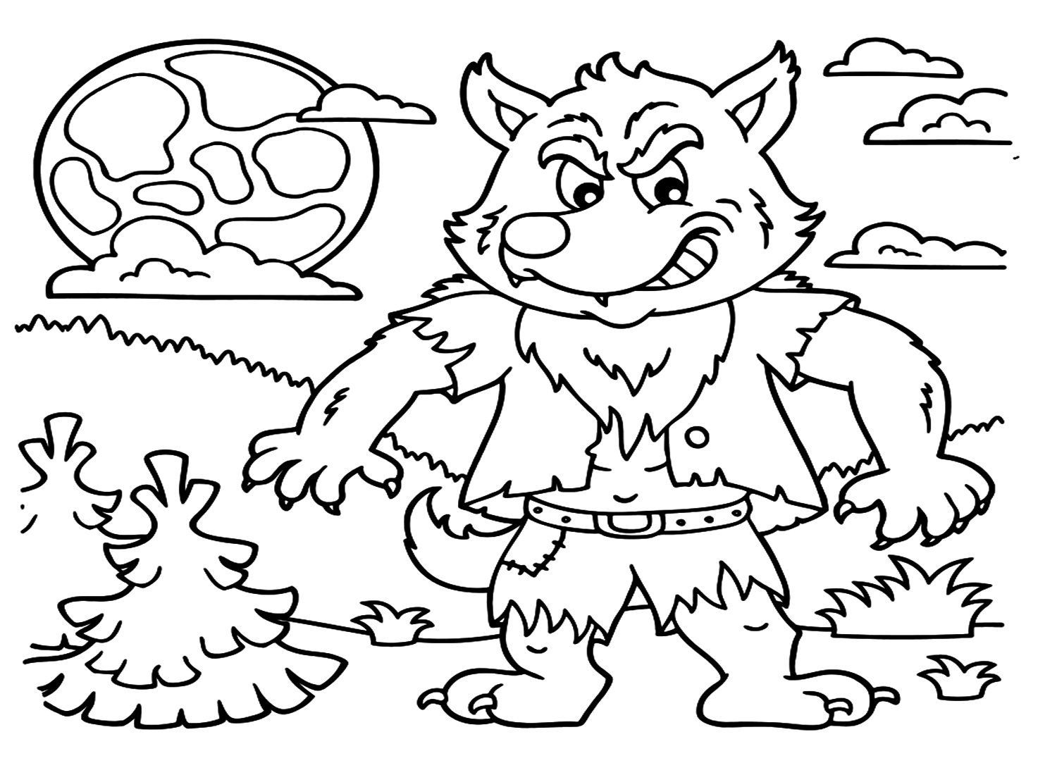 Werewolf Coloring Picture
