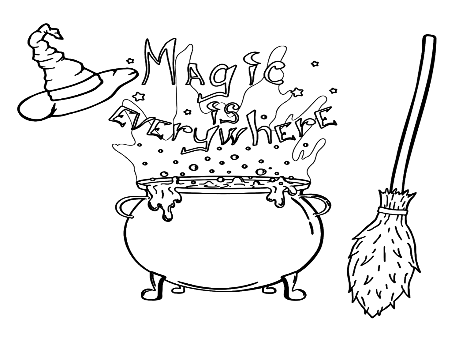 Witchy Coloring Pages Printable