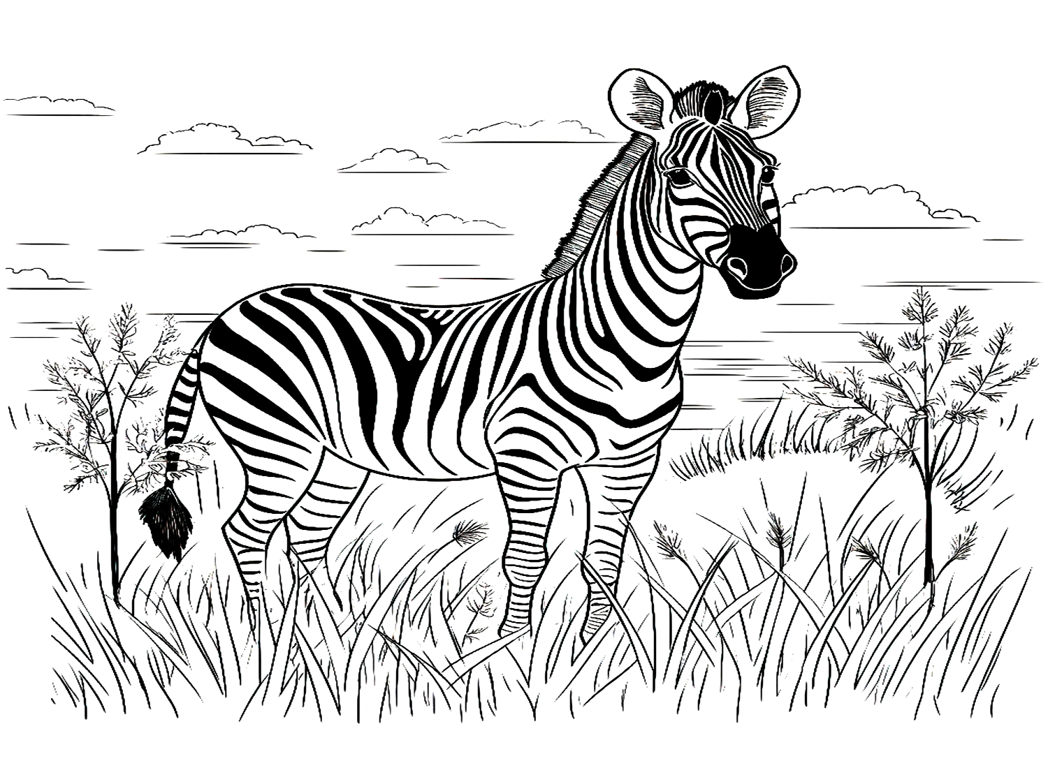 Zebra Coloring Pages For Adults