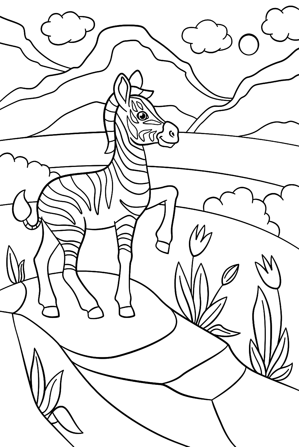 Zebra Coloring Pictures To Print