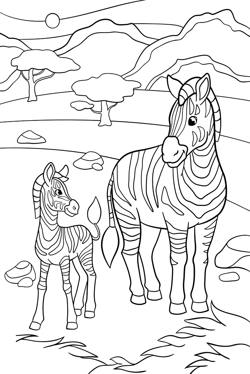 Zebra Coloring Sheet