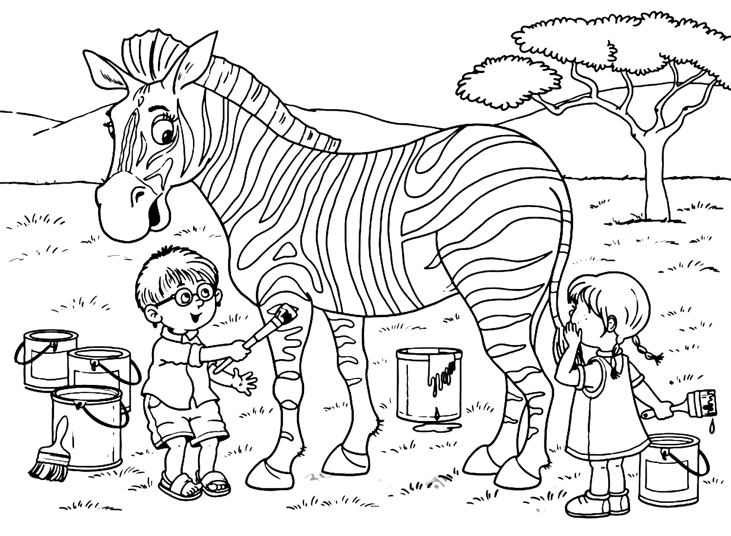 Раскраски Зебра от Zebra для печати