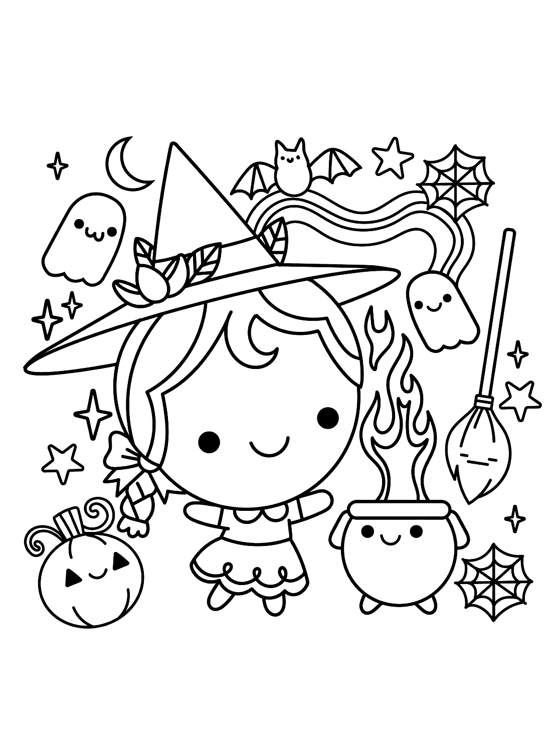 Adorable Halloween Witch printables