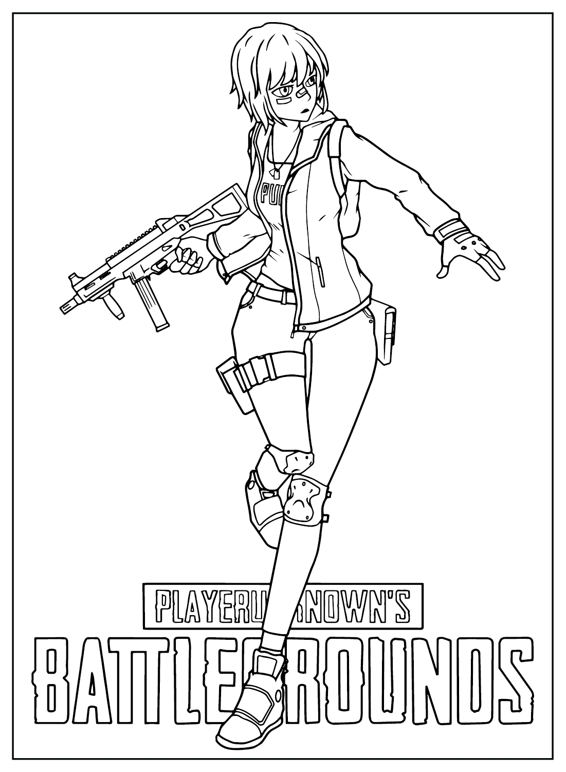 Battle Royale Game Pubg Coloring Page - Free Printable Coloring Pages