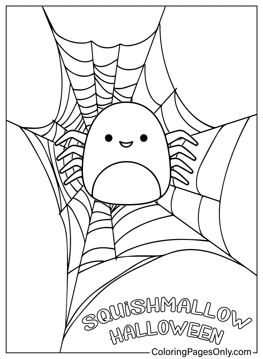 Bella Squishmallow Halloween Coloring Page from Squishmallow Halloween