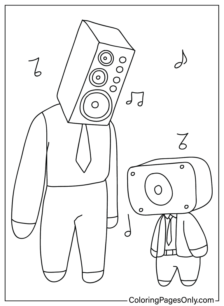 14 Free Printable Big Speakerman Coloring Pages