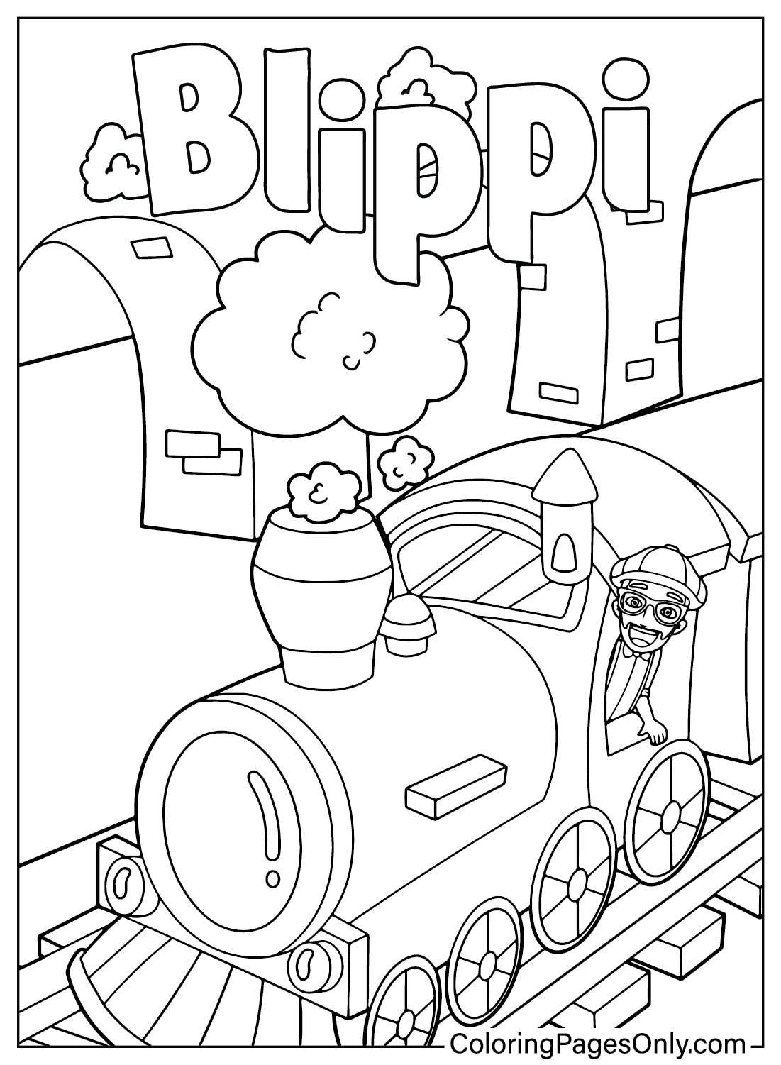 Blippi Coloring Pages to Printable from Blippi