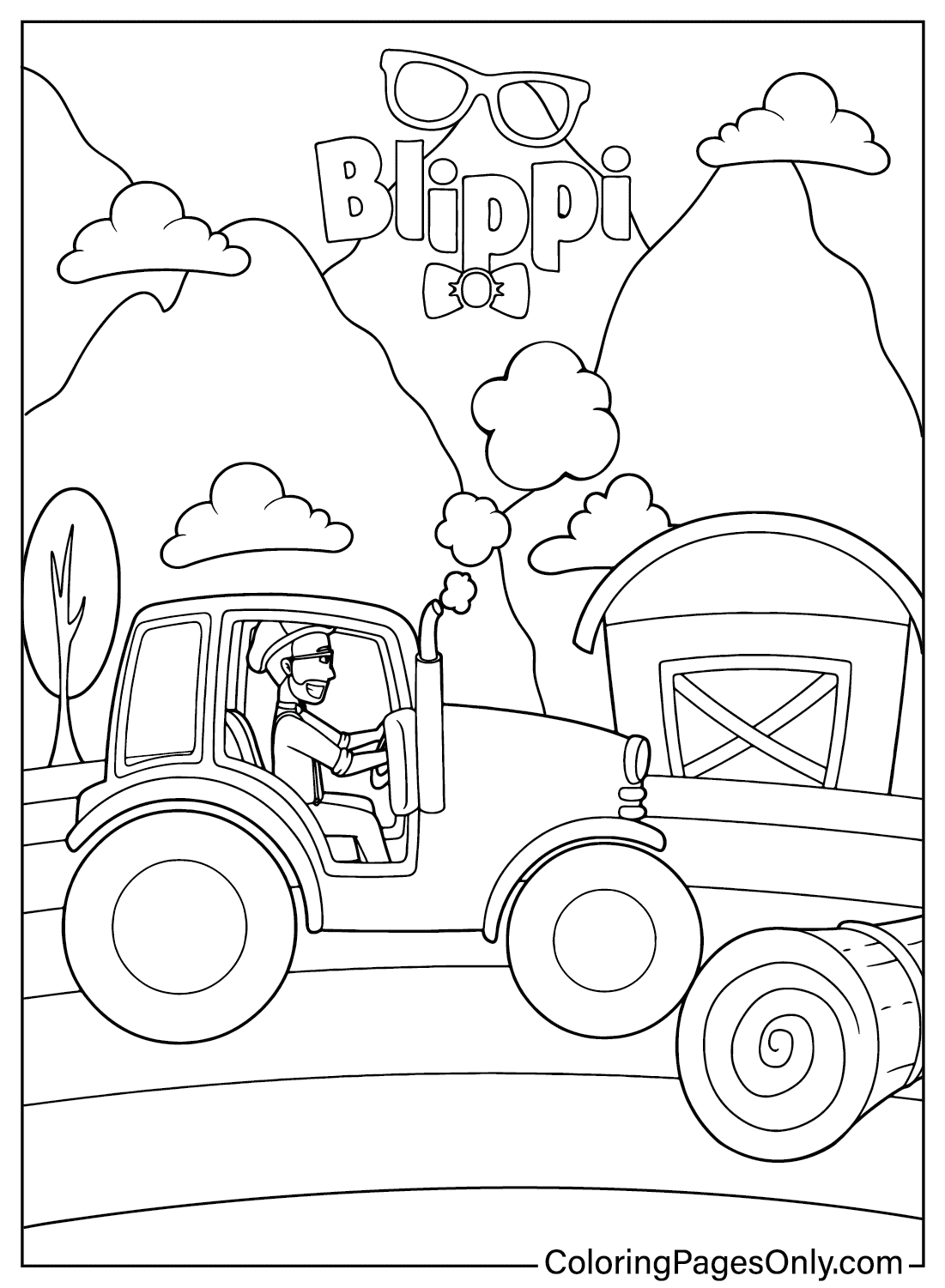 Blippi 为儿童提供的 Blippi 着色页