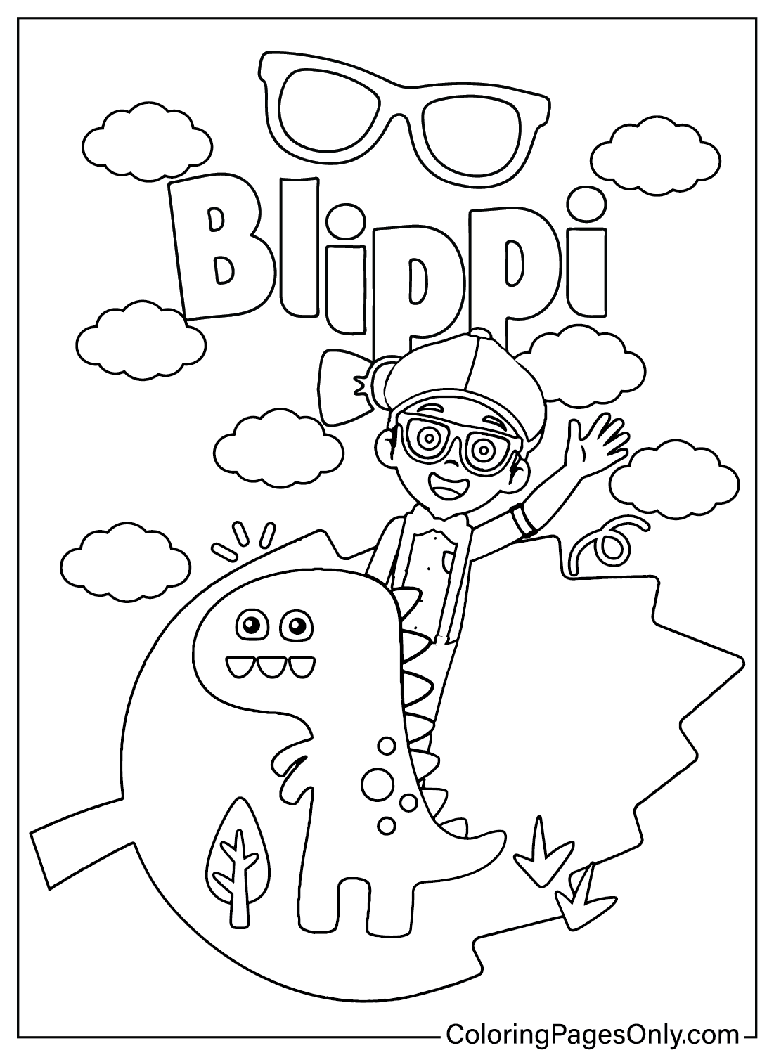 Blippi Coloring Sheet from Blippi