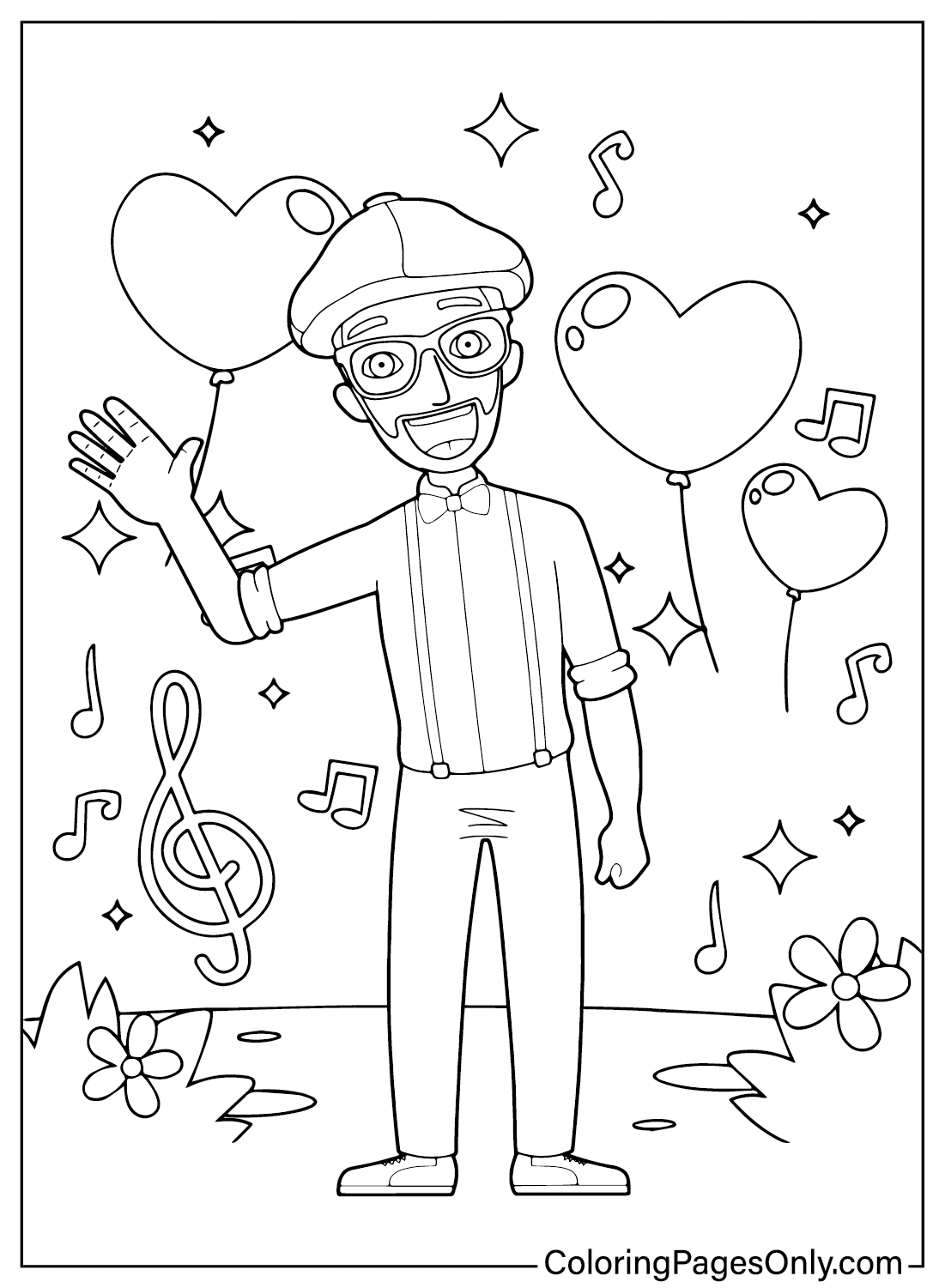 Blippi Picture to Color from Blippi