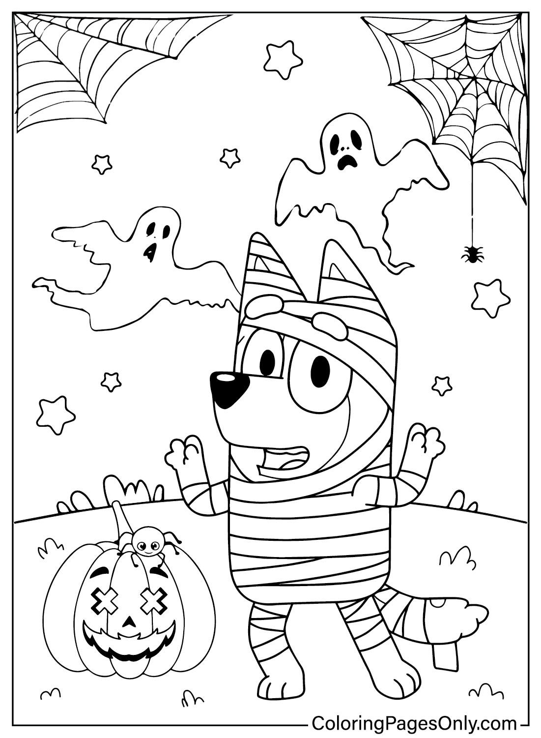Bluey Halloween Images to Color from Bluey Halloween