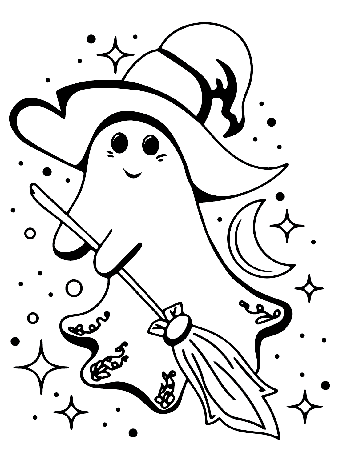 Página para colorir de fantasma de desenho animado do Ghost