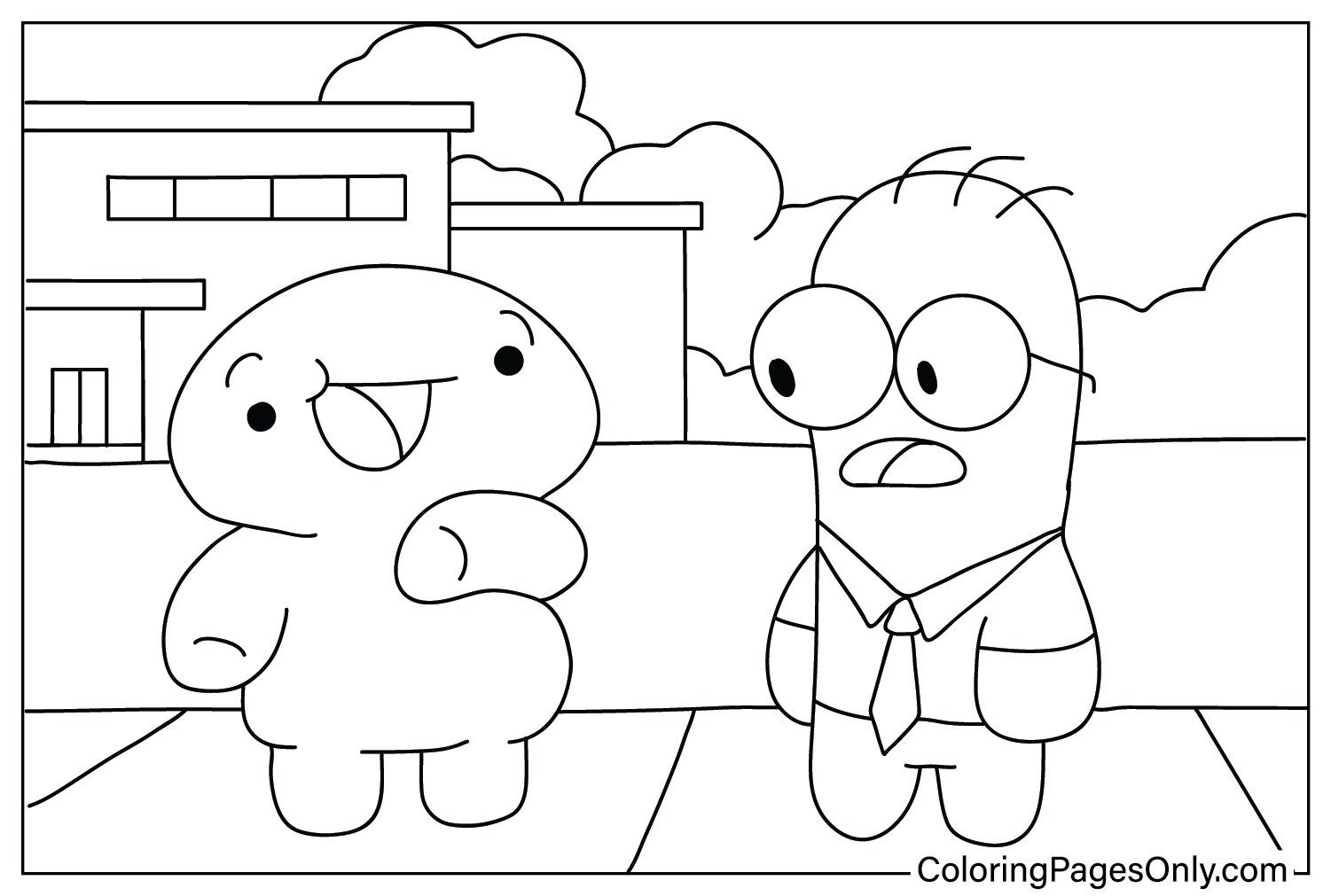 Cartoon TheOdd1sOut Coloring Page from TheOdd1sOut