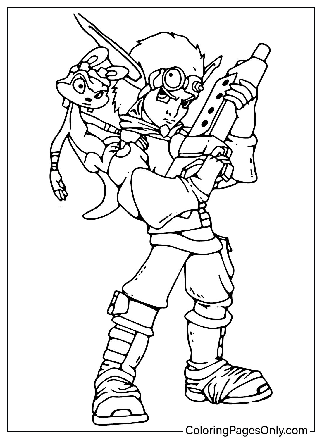 Color Page Jak and Daxter - Free Printable Coloring Pages
