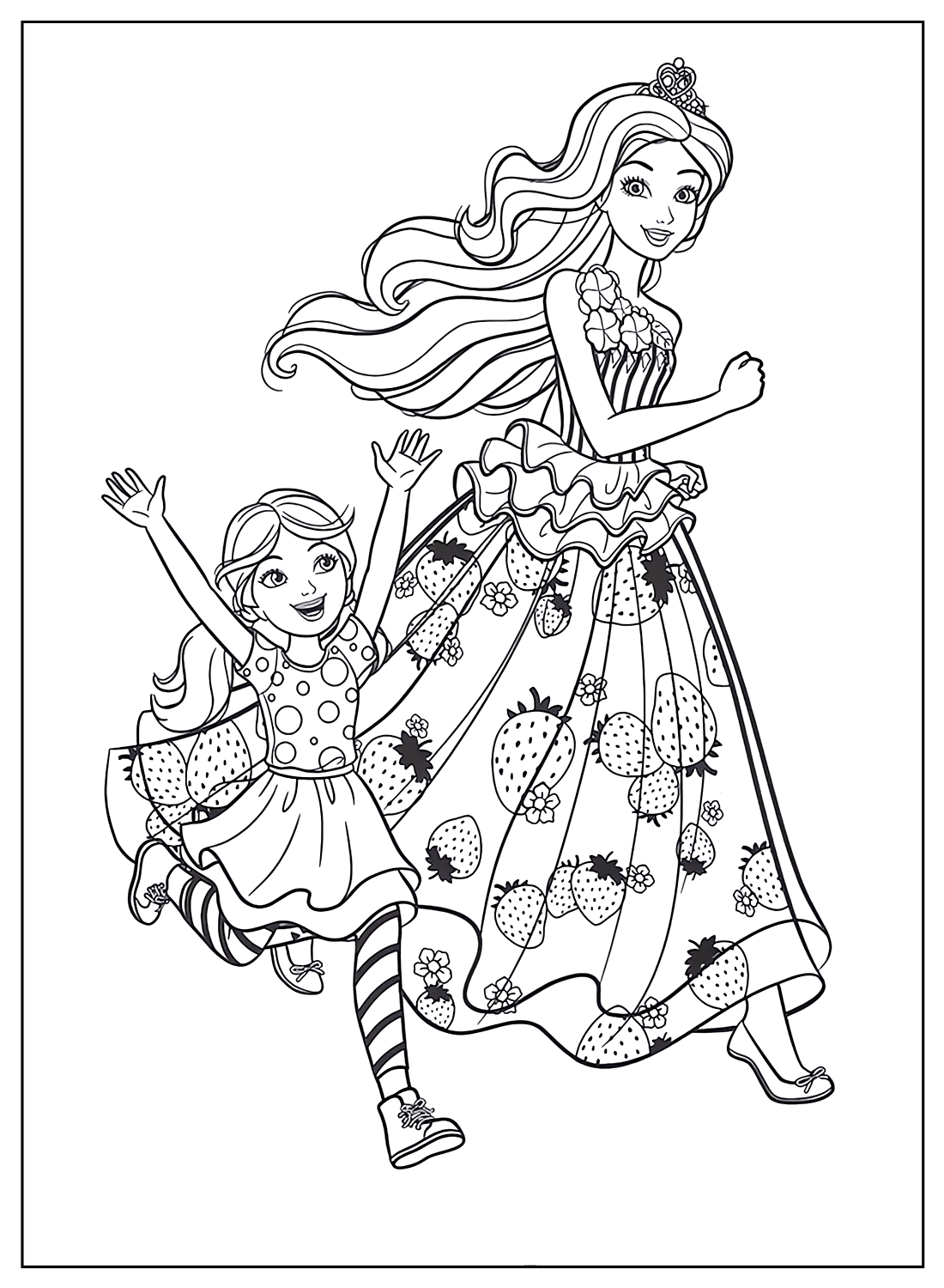 Printable Coloring Page Barbie from Barbie
