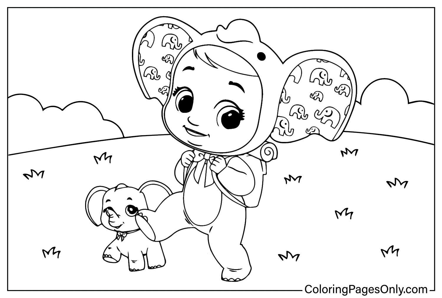 Coloring Page Cry Babies from Cry Babies