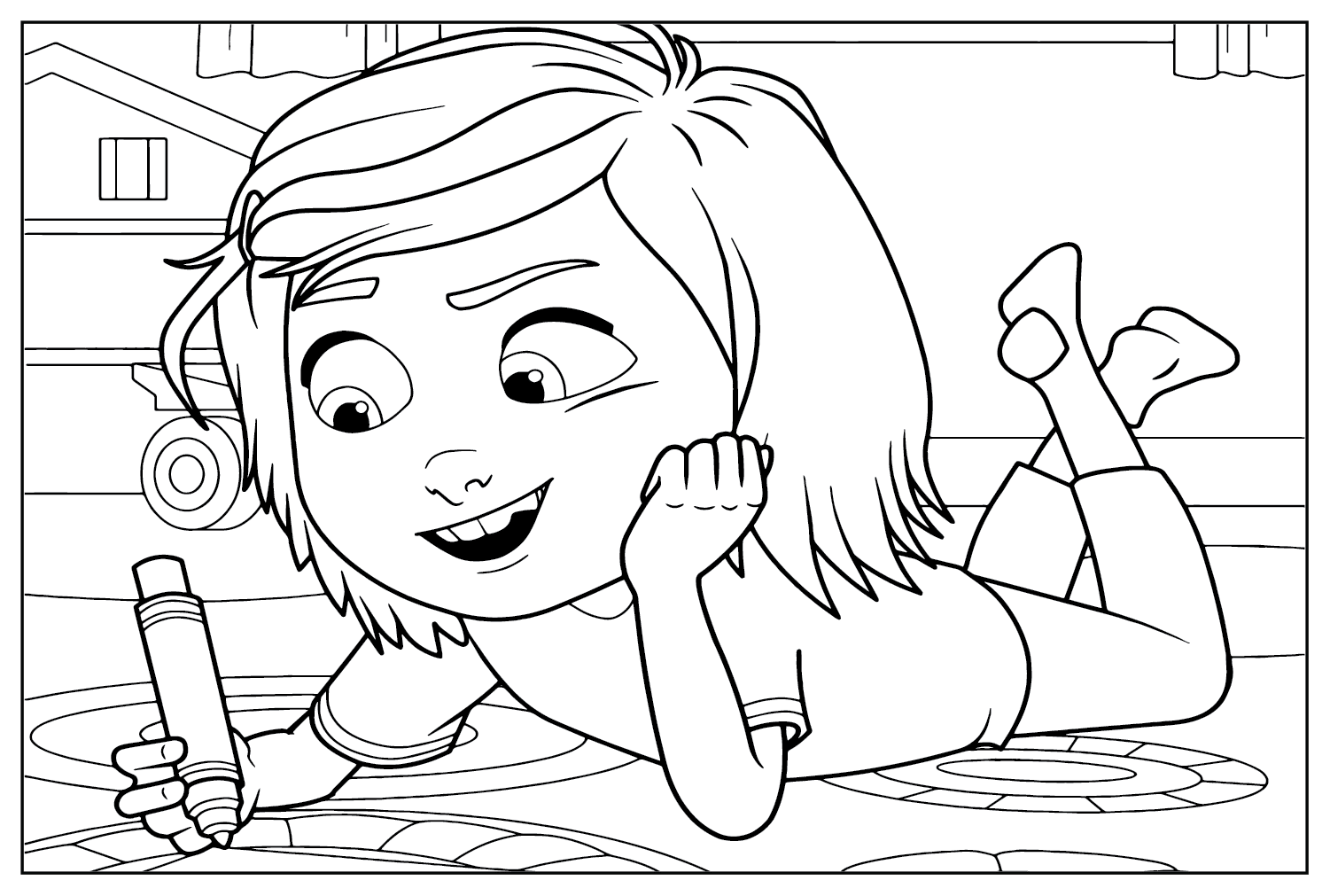 Coloring Page June from Adventures in Wonder Park