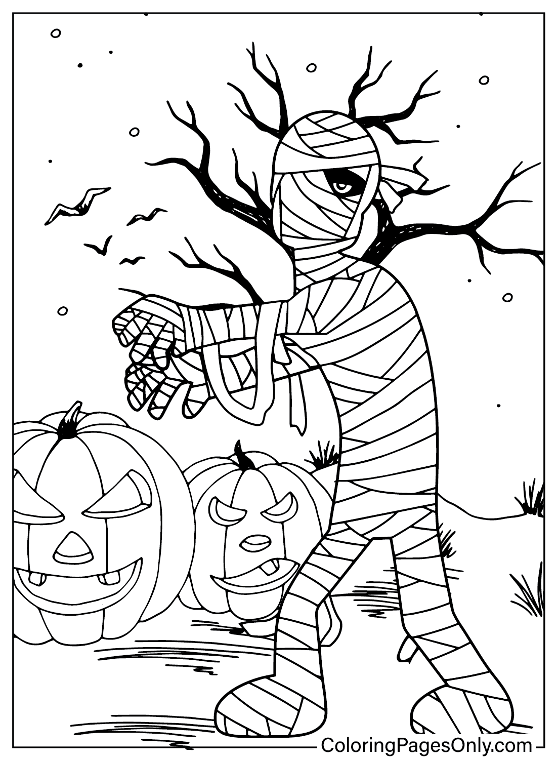 Coloring Page Mummy