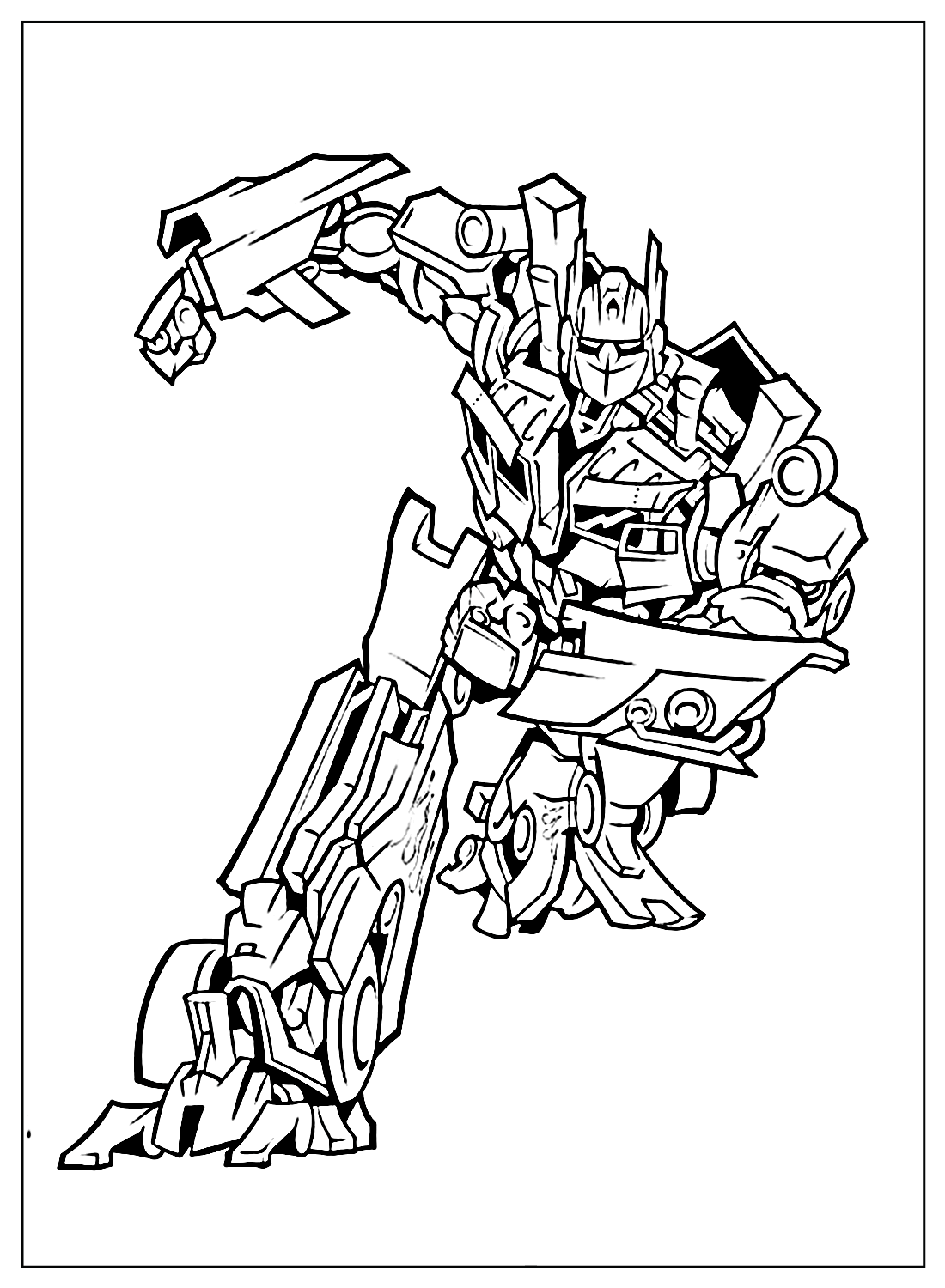 Desenho para colorir Optimus Prime grátis