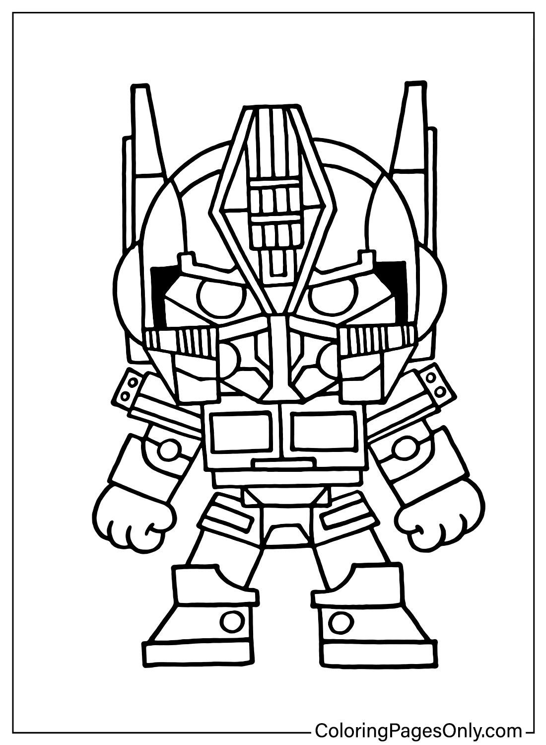 Desenho para Colorir Optimus Prime