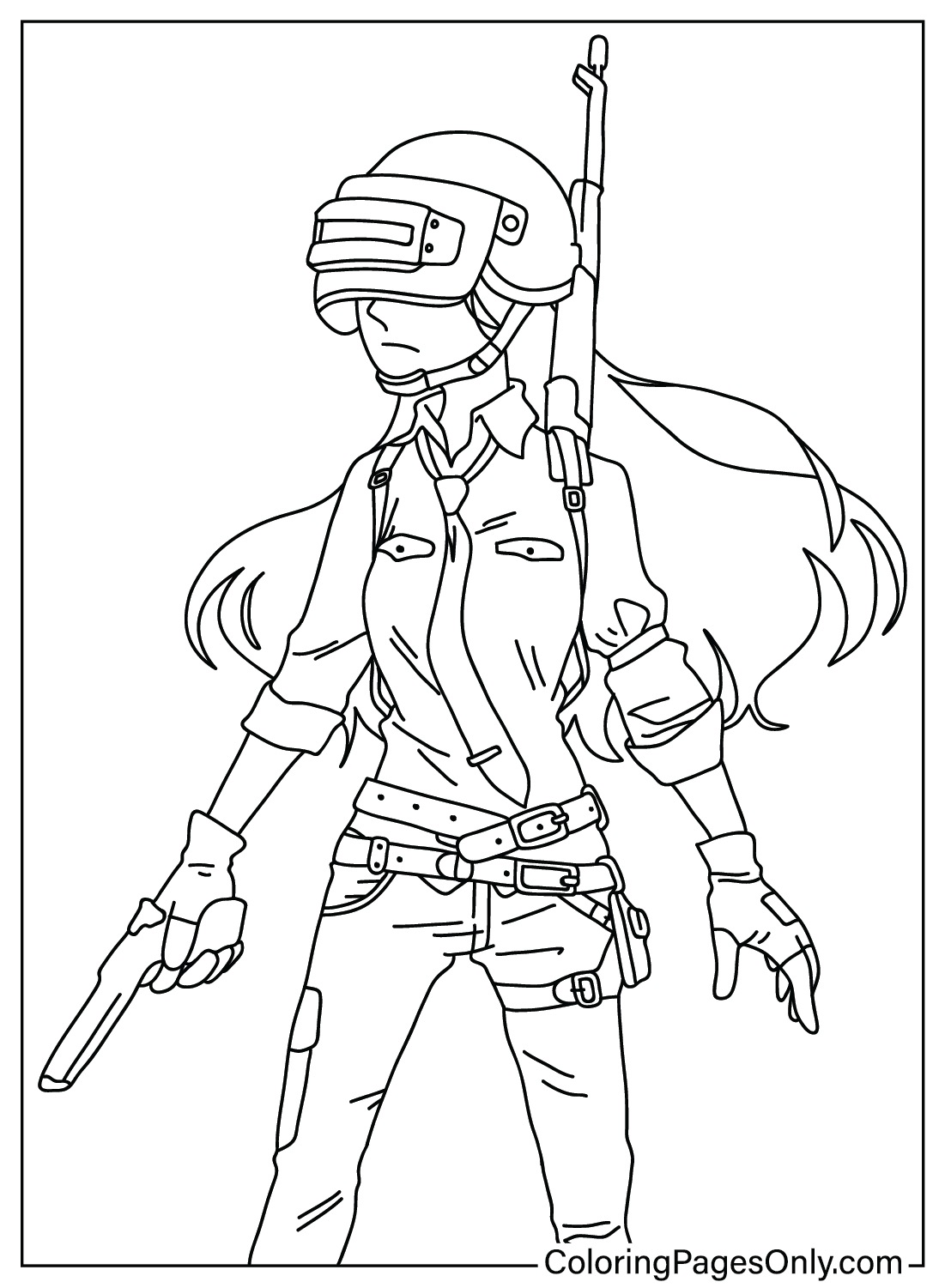 Coloring Page Pubg from PUBG