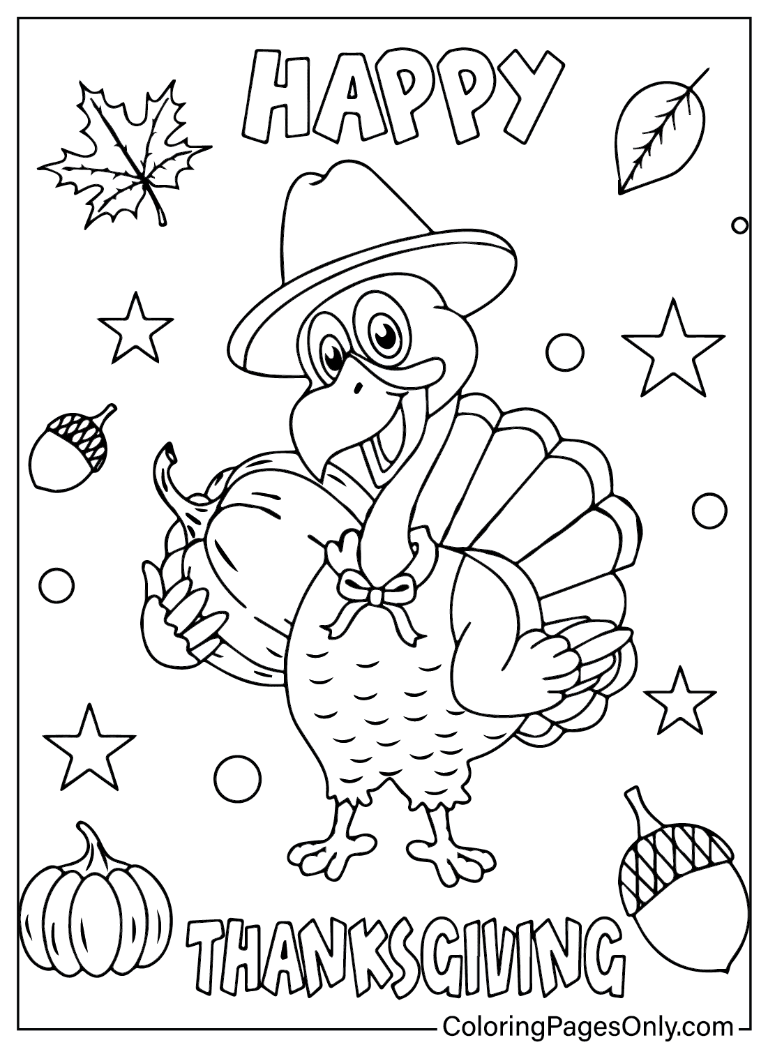 Coloring Page Turkey from Turkey