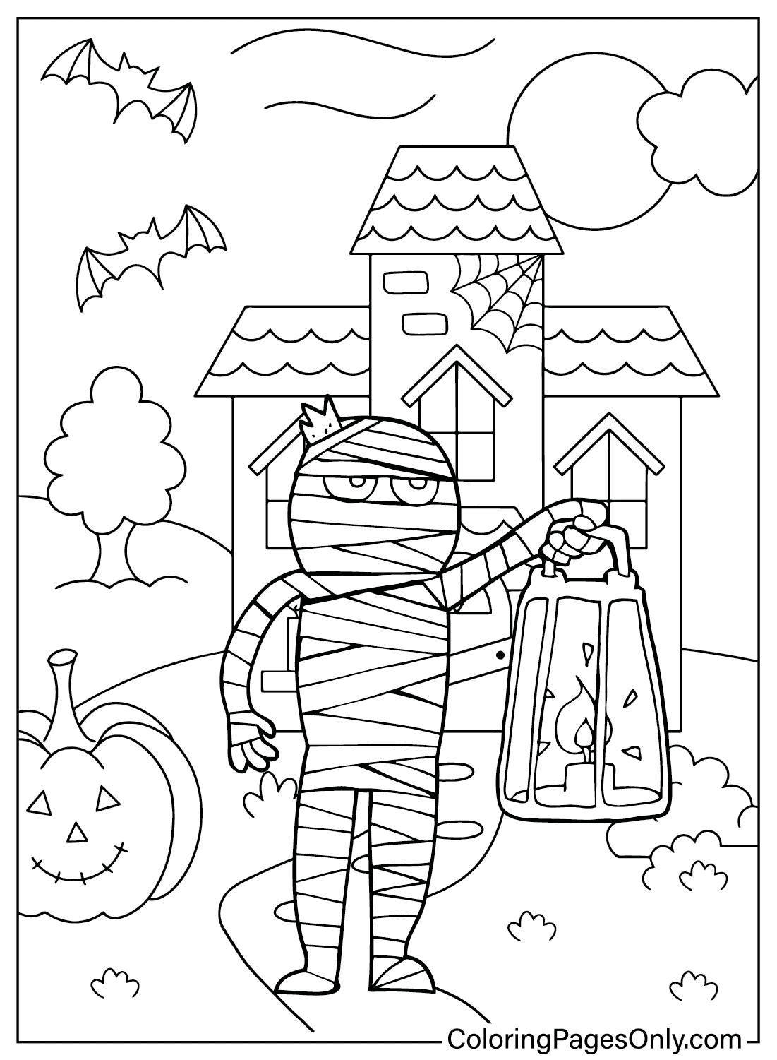 Dibujos para colorear Momia de Spooktacular Halloween