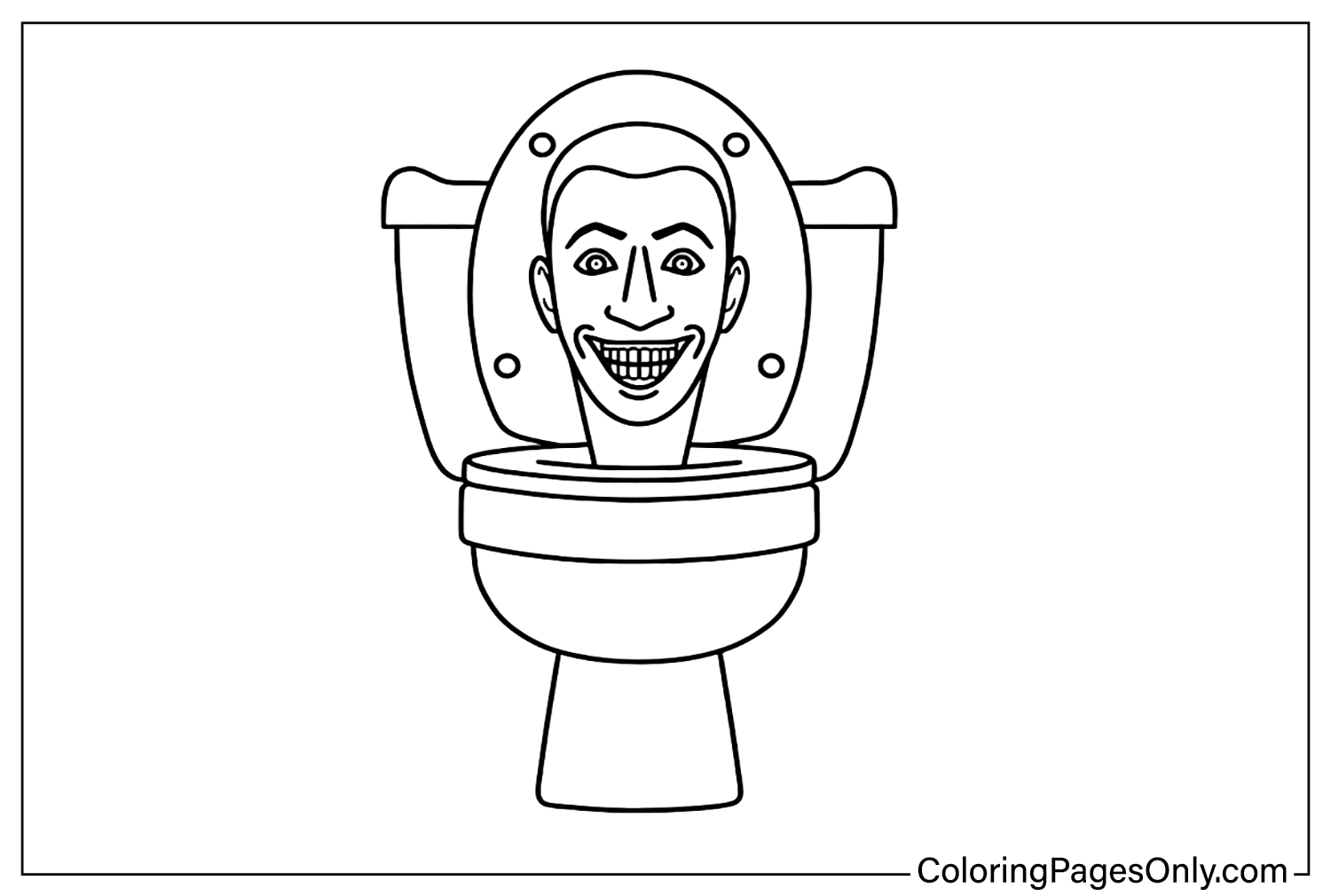 Disegni da colorare Toilette Skibidi stampabile da Toilette Skibidi